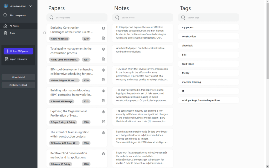 Avidnote - Effective Research Notes